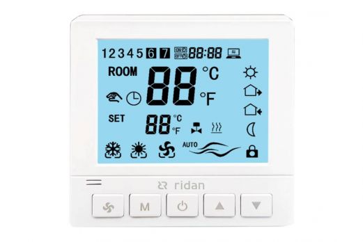 Ridan 193B0942R - Электронный комнатный термостат Greencon-R 230V, встраиваемый