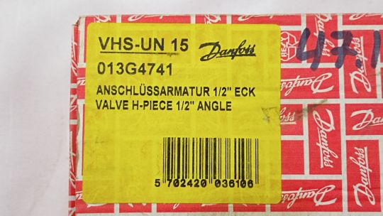 Danfoss 013G4741 - VHS кл. т/рег. угловой 1/2" * 3/4"