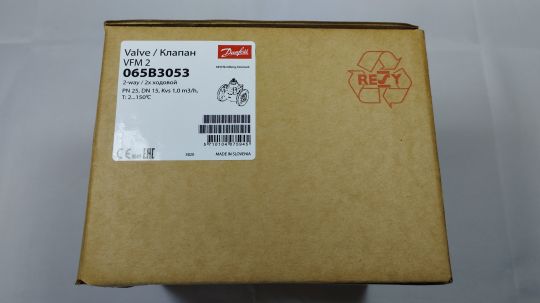 Danfoss 065B3053 - VFM 2 клапан регулирующий двухходовой фланцевый Ду 15 мм, Ру 25 бар, Kvs 1,0 м3/ч
