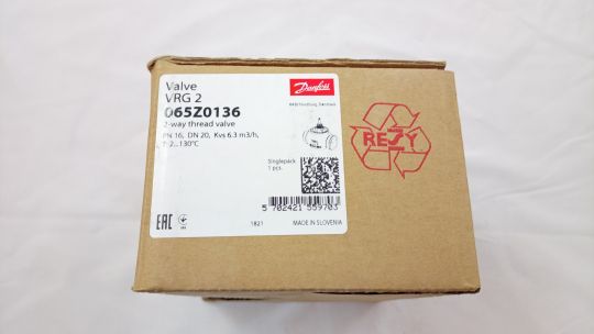 Danfoss 065Z0136 - VRG2 Клапан регулирующий, с наружной резьбой Ду=20 Kv=6,3 м3/ч