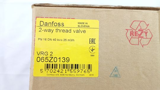 Danfoss 065Z0139 - VRG2 Клапан регулирующий, с наружной резьбой Ду=40 Kv=25,0 м3/ч