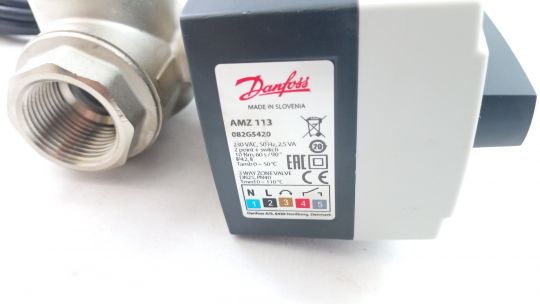 Danfoss 082G5420 - AMZ 113 двухпозиционный зональный кран , Ду 25 напряжение питания 230 В