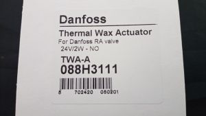Danfoss 088H3111 - Термоэлектрический привод TWA-A, 24 В, нормально открытый