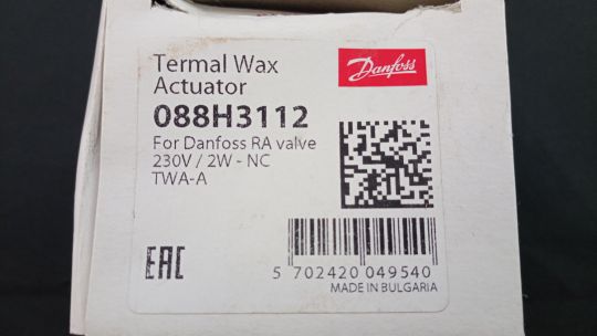 Danfoss 088H3112 - Термоэлектрический привод TWA-A, 230 В, Нормально закрытый