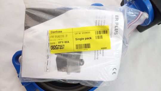 082G7357 Затвор дисковый VFY-WA, фланцевый, Ду 150 мм, kvs 1212м3/ч, Py 16 бар, Тмакс 120 С, 2-ходовой, 230 В