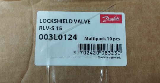 003L0124 RLV-S КЛАПАН ЗАПОРНЫЙ ДУ15, ПРЯМОЙ DANFOSS