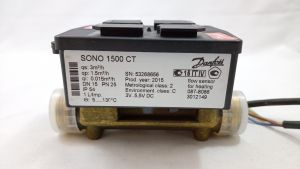087-8086 Расходомер ультразвуковой типа SONO 1500 CT с наружной резьбой, кабелем длиной 2,5 м, Ду 15 мм, Ру 25 бар, 110 x G3/4B ", расход Gном. 1,5 м3/ч