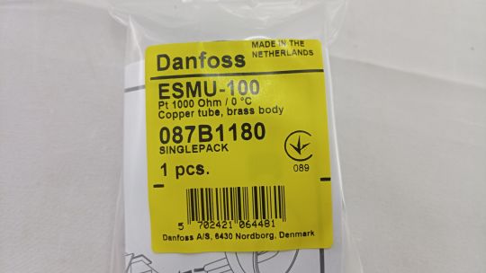087B1180 Датчик температуры погружной ESMU-100, Pt1000, 100 мм, медь