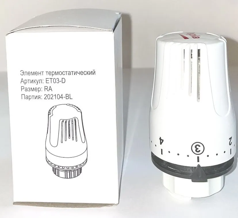 Терморегулятор/термостат Для радиаторного отопления, белый RA ET03-D