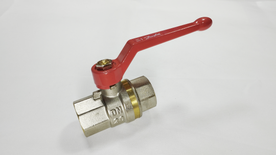 Danfoss 065B8208 - Латунный шаровой кран с внутренней резьбой Ду 20 мм, PN 40 бар