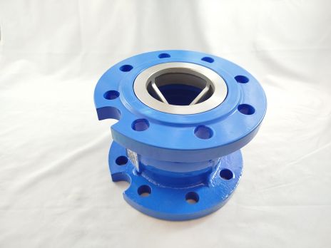 Ridan 082X8473R - NVD-402R PN16 DN80 Клапан обратный фланцевый пружинный с аксиальным затвором, чугун GJL250
