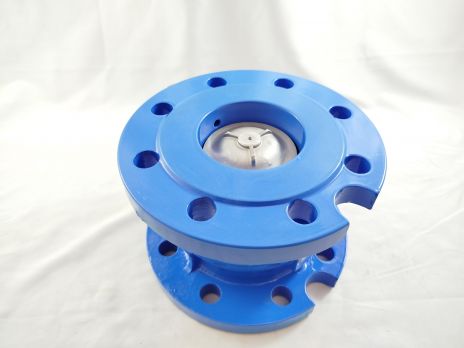 Ridan 082X8473R - NVD-402R PN16 DN80 Клапан обратный фланцевый пружинный с аксиальным затвором, чугун GJL250